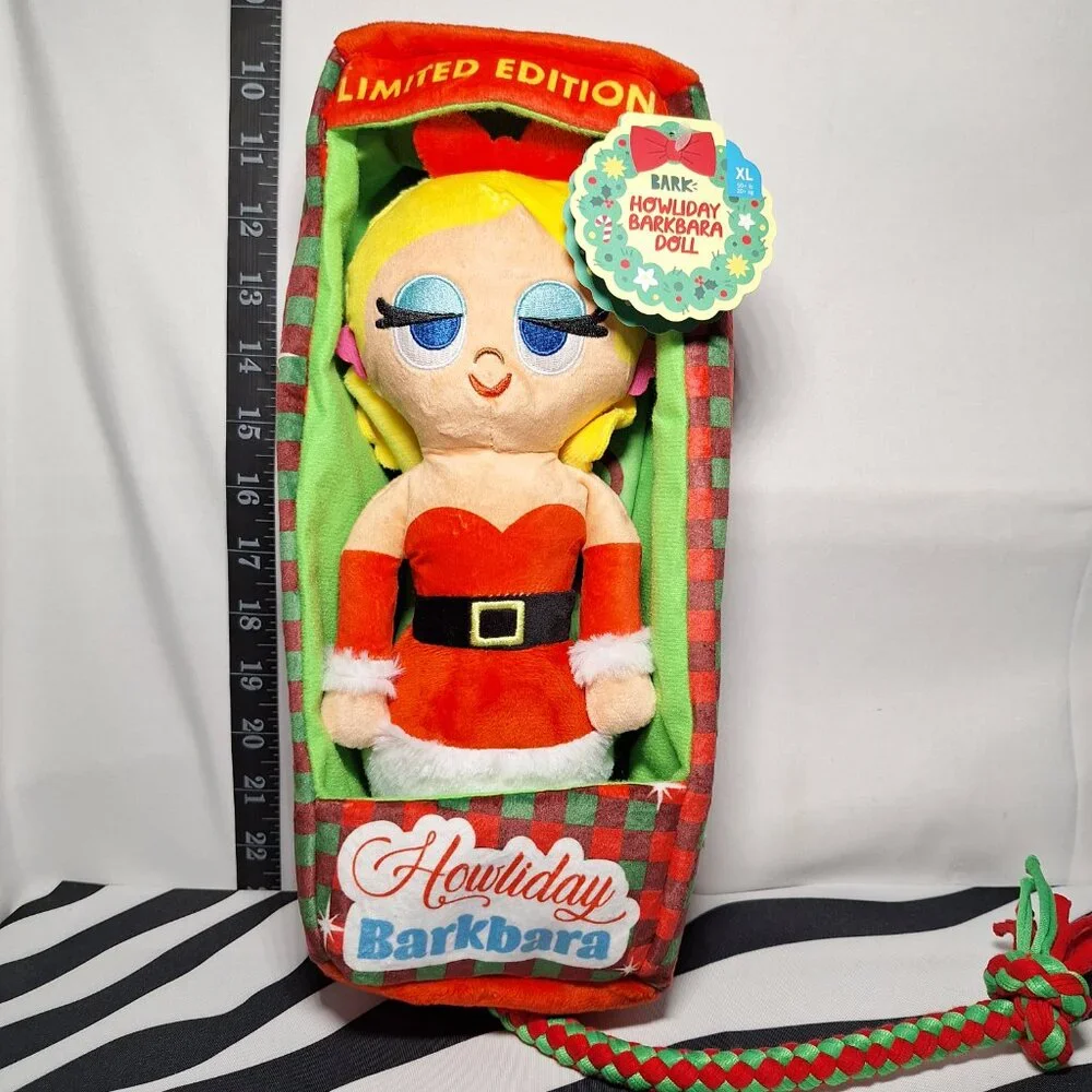 NWT Bark Howliday Barkbara Doll Dog Toy XL